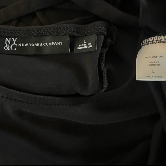 New York & Company Classic Black Cotton Dress w Pockets! - Picture 3 of 4